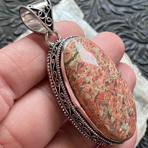 Unakite Stone Jewelry Crystal Pendant - Picture 1 of 7